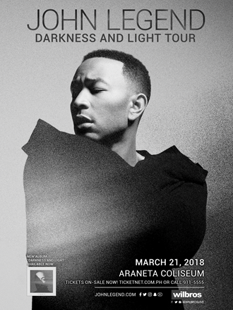 JOHN LEGEND BRINGS DARKNESS AND LIGHT TOUR TO MANILA