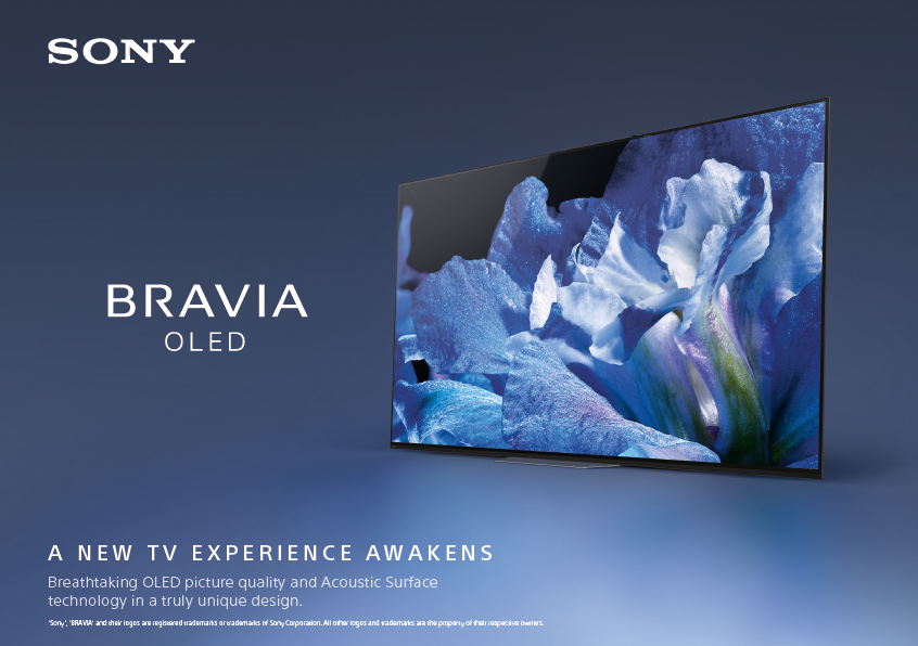 SONY BRAVIA launches 2018 OLED and LED 4K HDR TV Series
