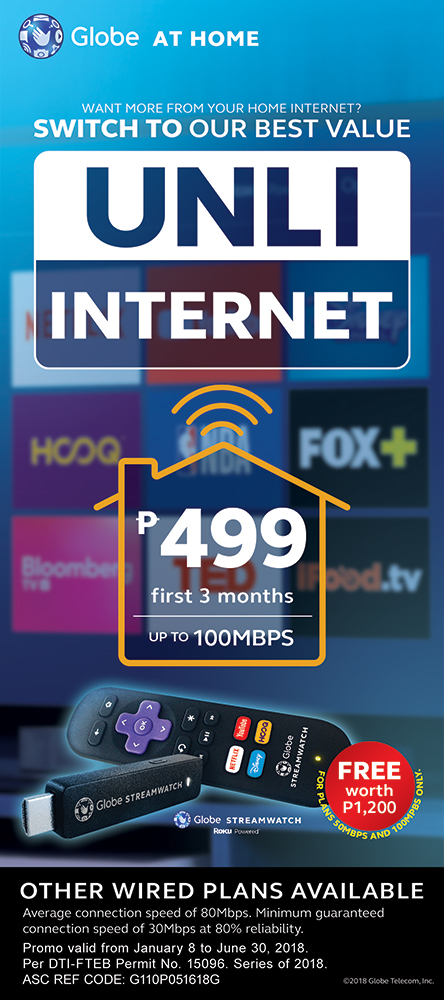 Make the switch to Globe At Home Go Unli broadband