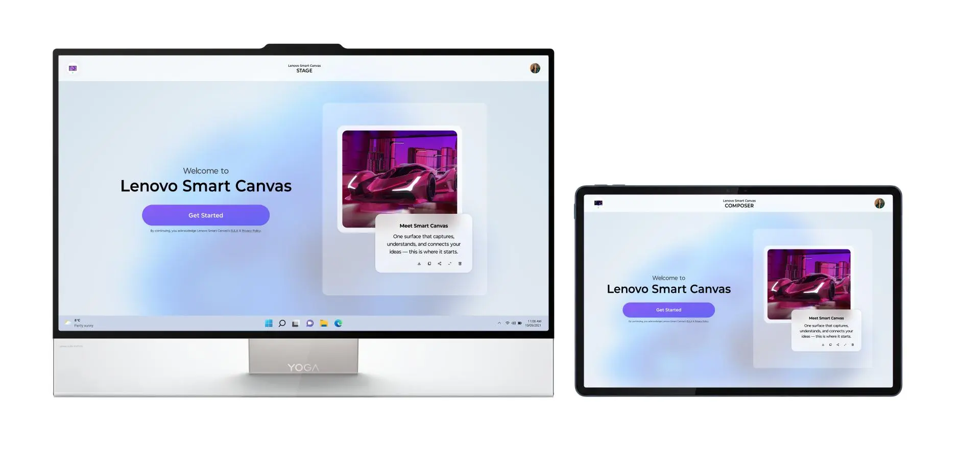 Lenovo Yoga AI portfolio editorial image highlighting 12 Lenovo Smart Canvas Concept