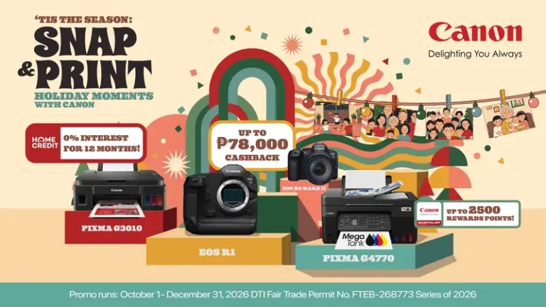 Canon holiday promo Philippines promotional key visual