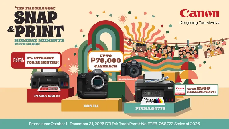 Canon holiday promo Philippines promotional key visual