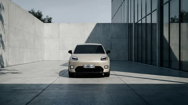 Front view of a GAC AION UT hatchback