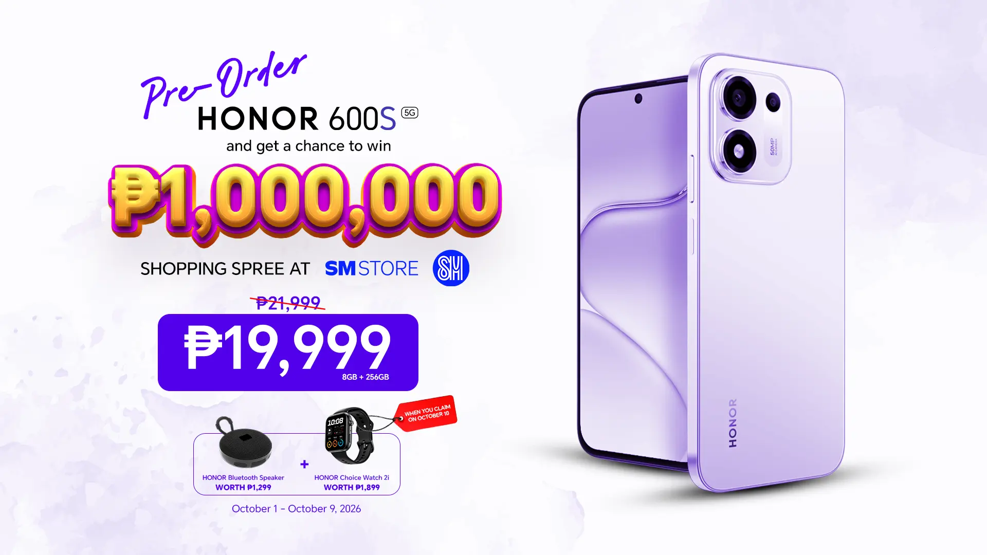 HONOR 600S battery durability promotional key visual