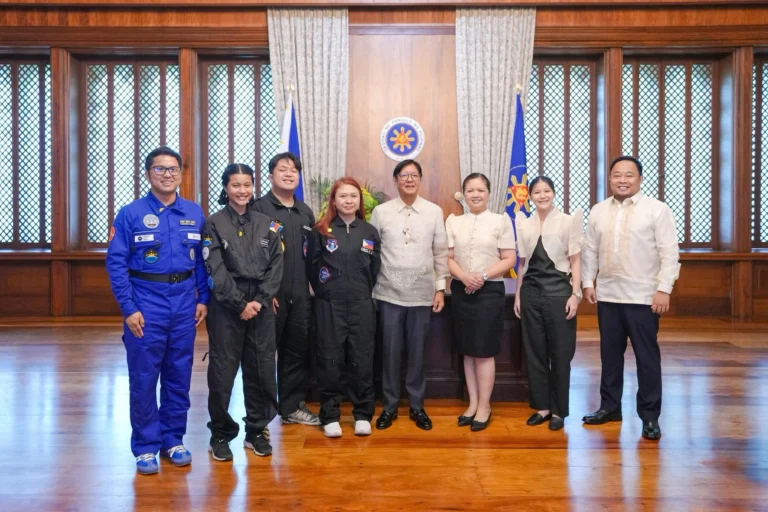 President Ferdinand Marcos Jr. meets the Filipino ANAHAW analog mission crew