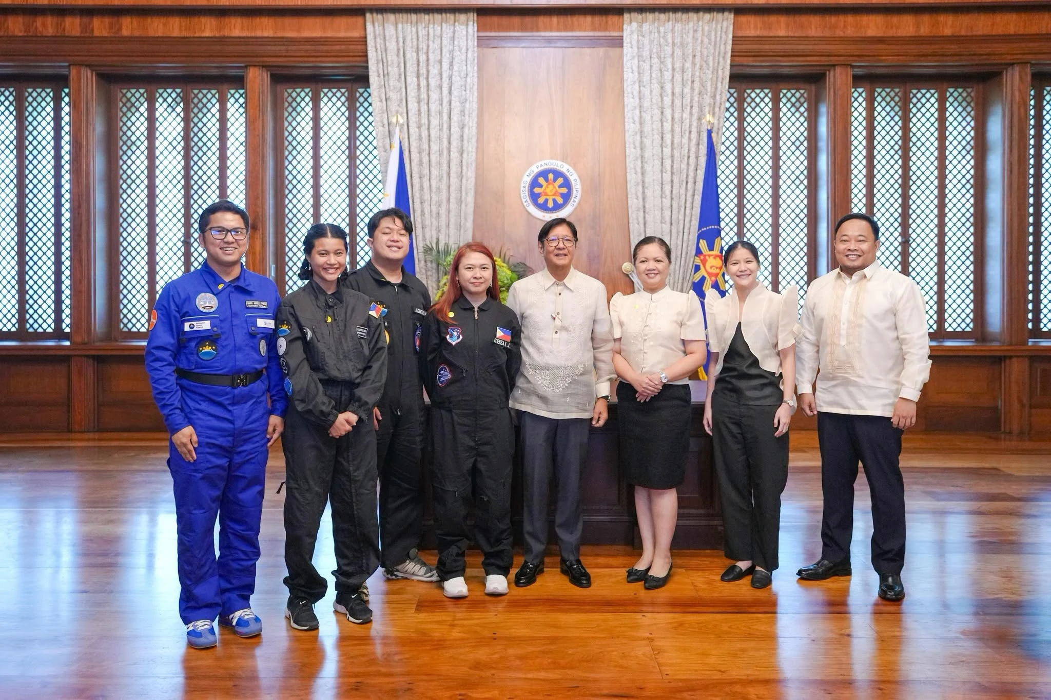 President Ferdinand Marcos Jr. meets the Filipino ANAHAW analog mission crew