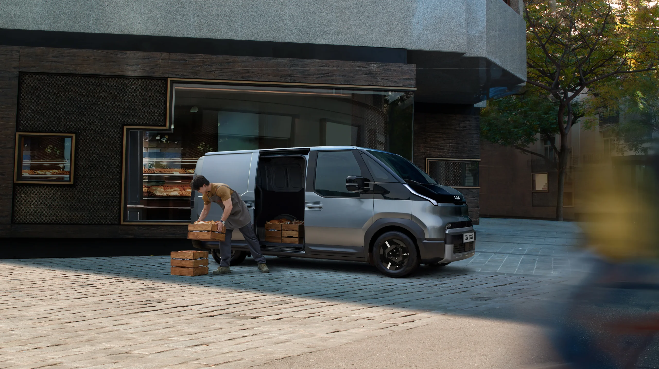 Kia PV5 Cargo launch editorial image highlighting PV5 Cargo Lifestyle