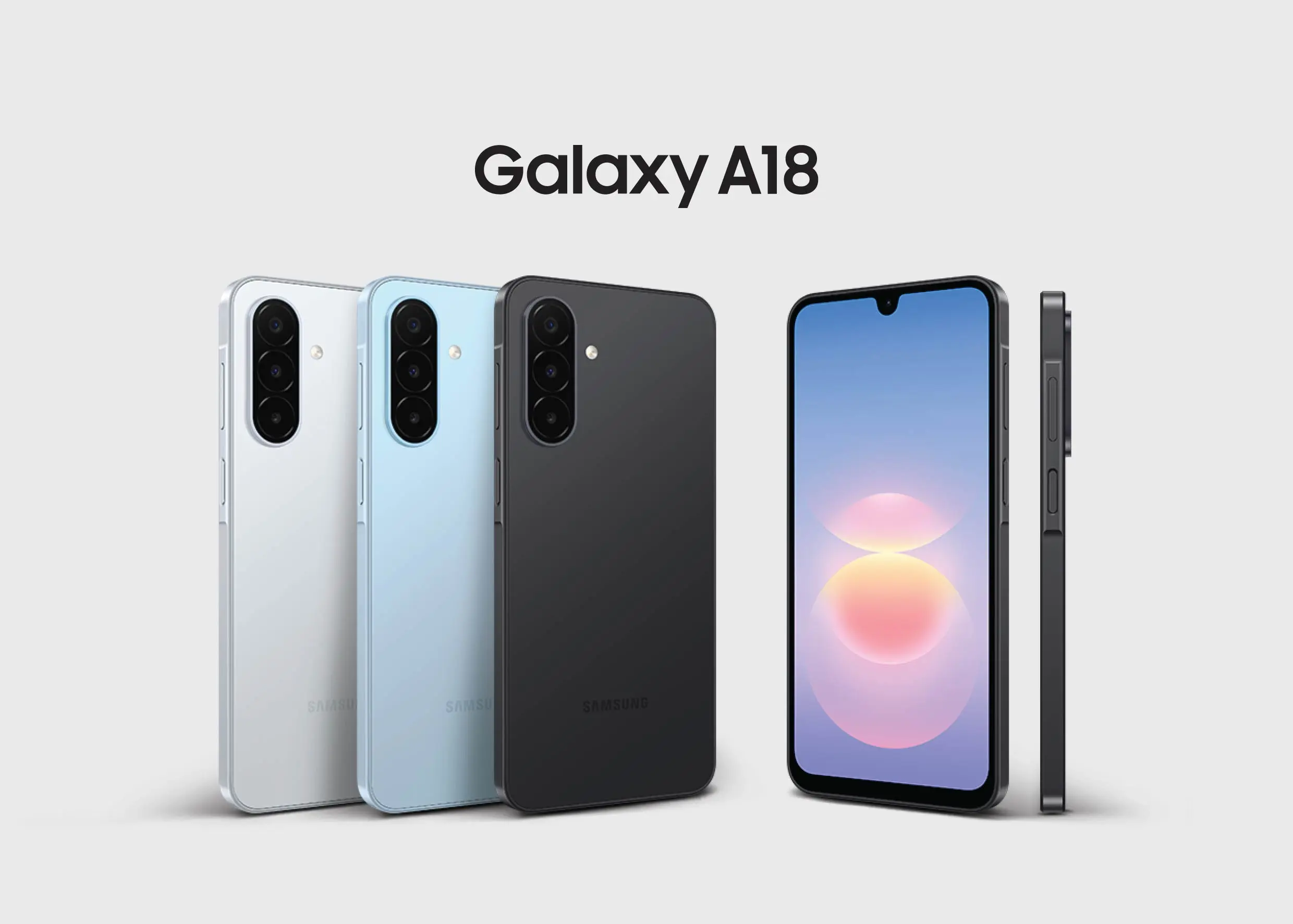 Galaxy A18 and A08 editorial image highlighting Galaxy A18
